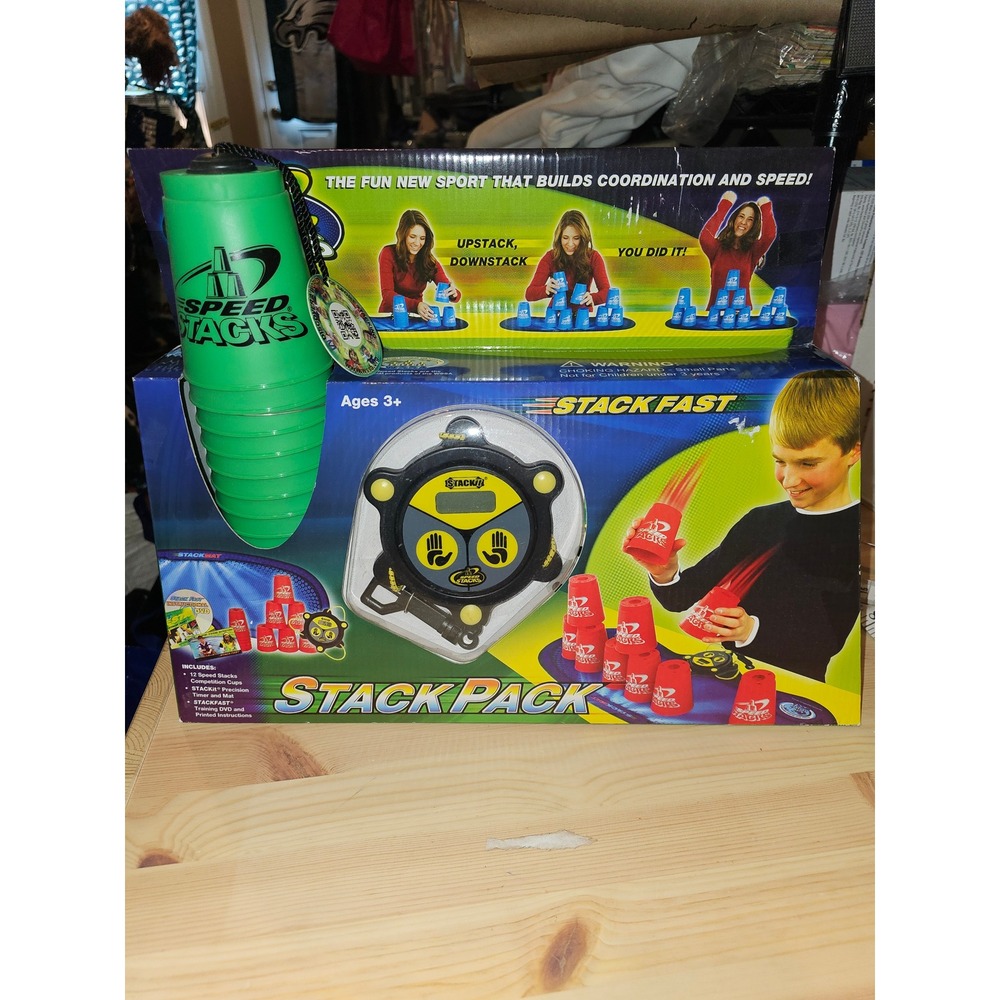 Speed Stacks Stack Pack Sport Stacking Set with Timer Mat 12 Cups and DVD Red